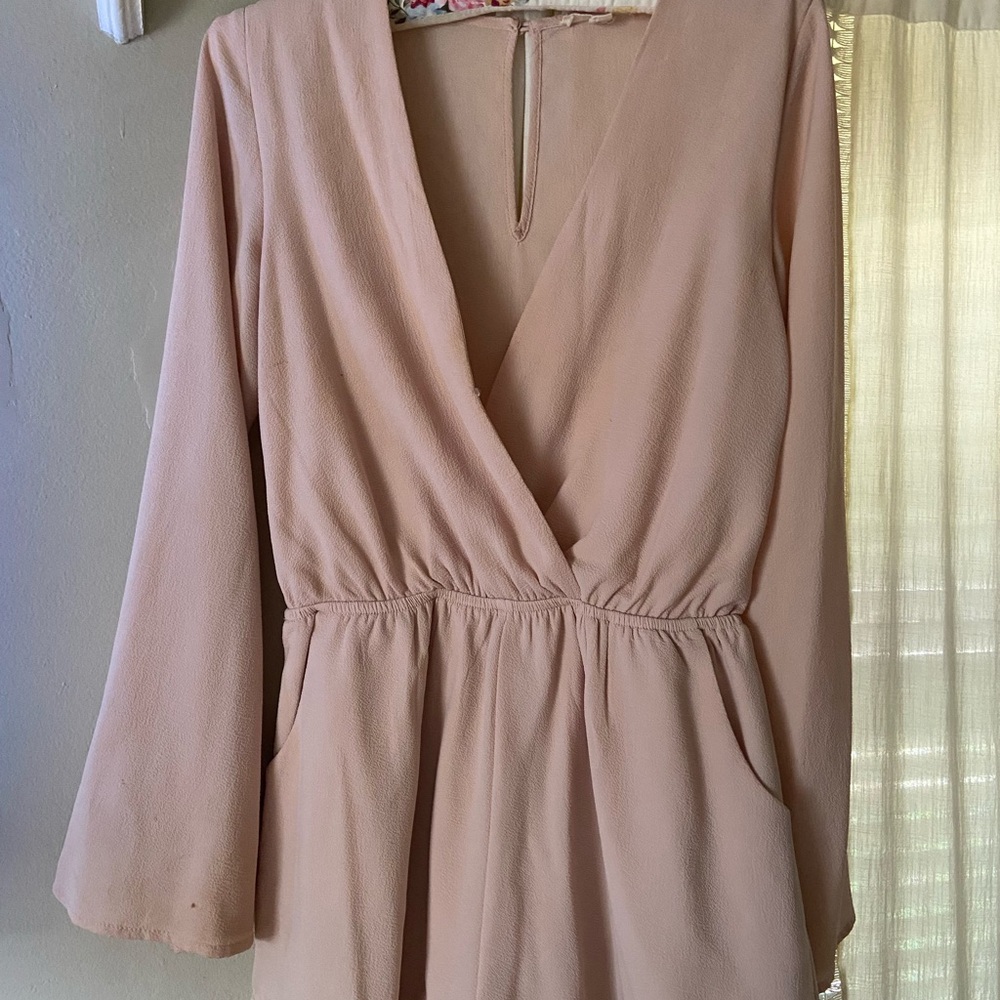 Blush Long Sleeve Romper
